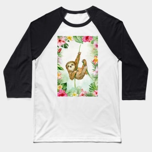 Cute Sloth Hugs Baseball T-Shirt